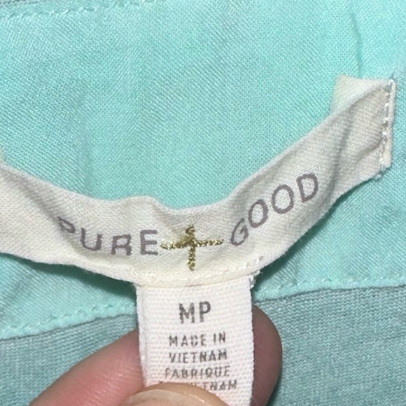 Anthropologie - Pure + Good Turquoise Luna Pocket Tank - Picture 7 of 9